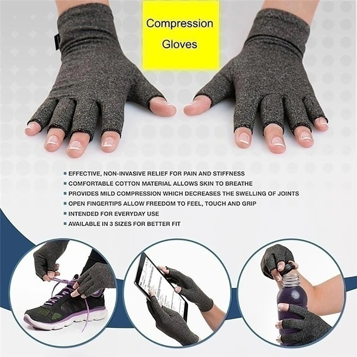 Copper Compression Arthritis Pressure Gloves
